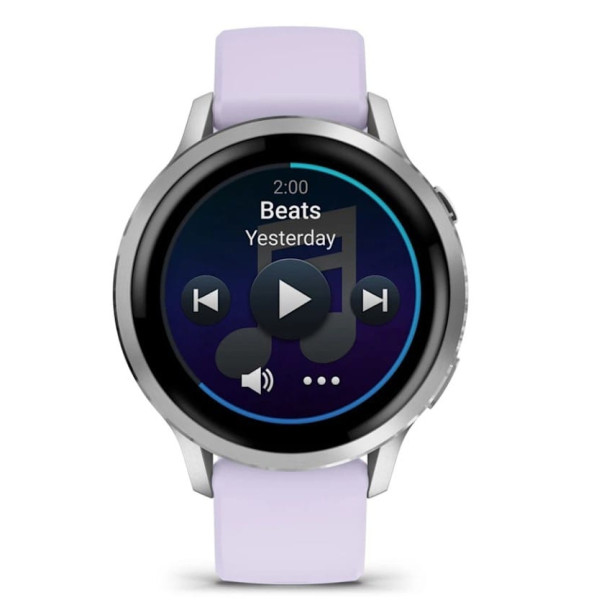 Garmin Venu 4 41mm Silver z silikonowym paskiem w kolorze Periwinkle