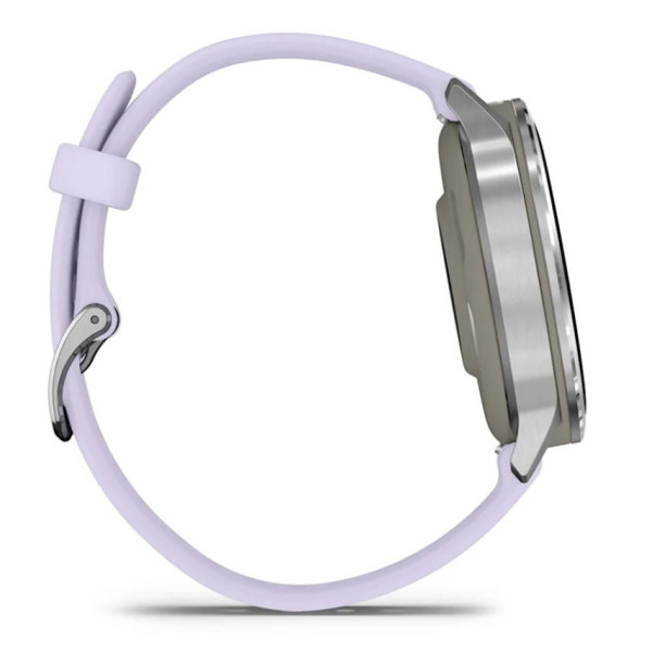 Garmin Venu 4 41mm Silver z silikonowym paskiem w kolorze Periwinkle