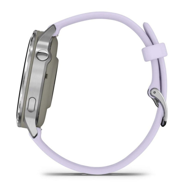 Garmin Venu 4 41mm Silver z silikonowym paskiem w kolorze Periwinkle