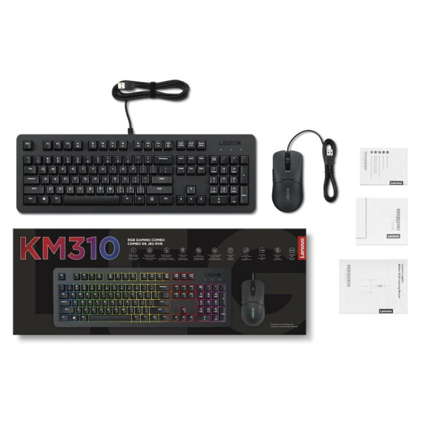 Lenovo Legion KM310 RGB Gaming Combo Keyboard and Mouse - US English GX31N91913