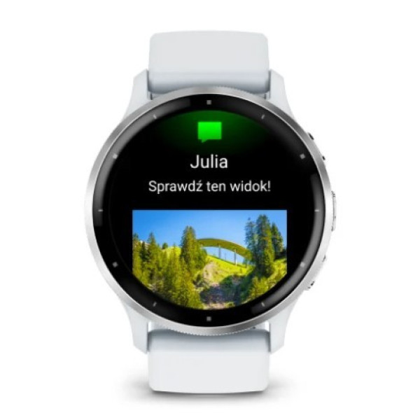 Garmin Venu 3 z czujnikiem tętna HRM Elevate Ox (srebrna ramka / kamiennobiała koperta / kamiennobiały pasek)