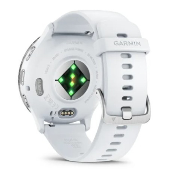 Garmin Venu 3 z czujnikiem tętna HRM Elevate Ox (srebrna ramka / kamiennobiała koperta / kamiennobiały pasek)