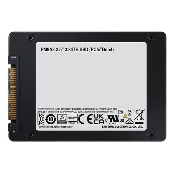 Dysk SSD Samsung PM9A3 3.84TB U.2 NVMe Gen4 MZQL23T8HCLS-00A07 (DWPD 1)