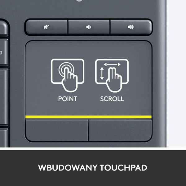 Klawiatura Logitech K400 Plus Czarna (920-007145)