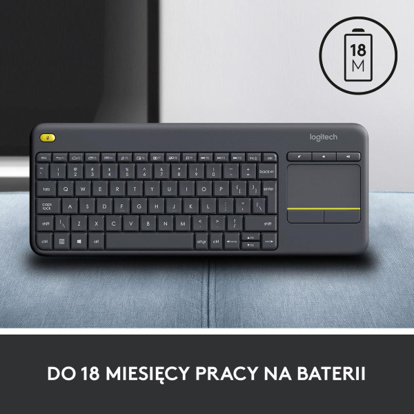 Klawiatura Logitech K400 Plus Czarna (920-007145)