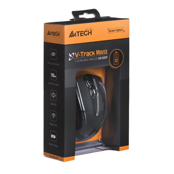 Mysz A4 TECH V-track G9-500F-1 A4TMYS40974 (optyczna; 2000 DPI; kolor czarny)