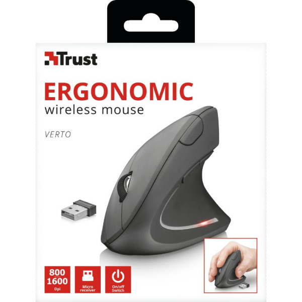 MYSZ TRUST Verto Wrlss Ergonomic Mouse
