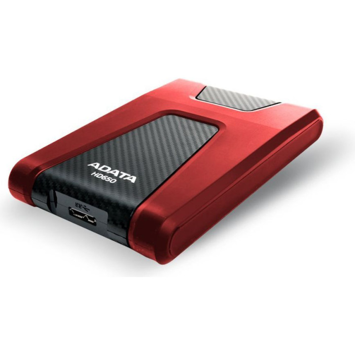 Dysk zewnętrzny HDD ADATA HD650 AHD650-2TU31-CRD (2 TB; 2.5 ; USB 3.1; kolor czerwony)