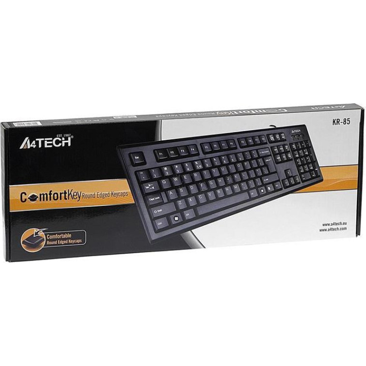 Klawiatura membranowa A4 TECH Kr-85 A4TKLA19739 (USB 2.0; (US); kolor czarny)