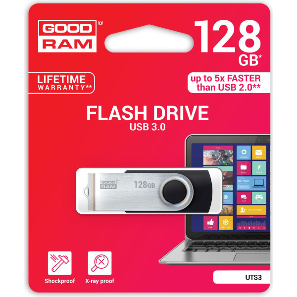 GOODRAM 128GB UTS3 czarny [USB 3.0]