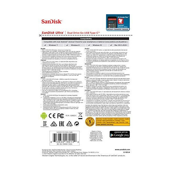 SanDisk 512GB Ultra Dual Drive Go USB C