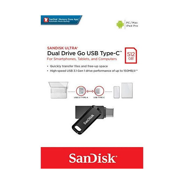 SanDisk 512GB Ultra Dual Drive Go USB C