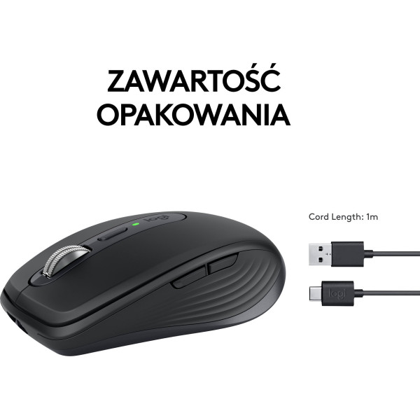 Mysz bezprzewodowa Logitech MX Anywhere 3S grafitowa 910-006929
