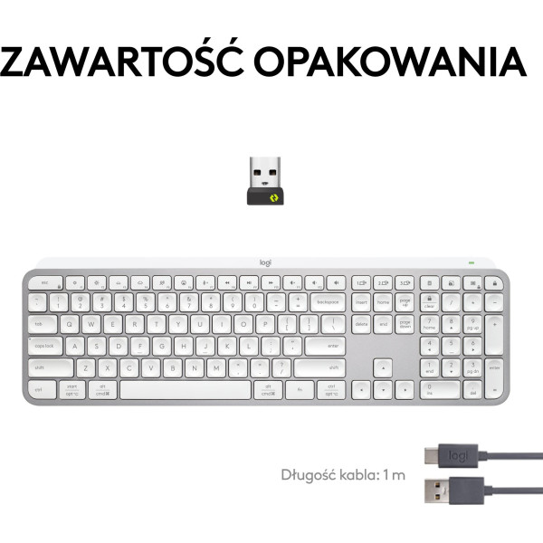Klawiatura bezprzewodowa Logitech MX Keys S grafitowa - 920-011588