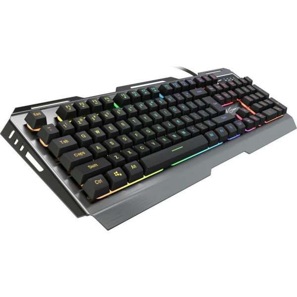 Klawiatura membranowa NATEC Genesis Rhod 420 RGB NKG-1234 (USB 2.0; (US); kolor stalowy)