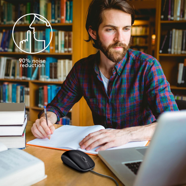 Mysz przewodowa Logitech B110 Silent czarna 910-005508