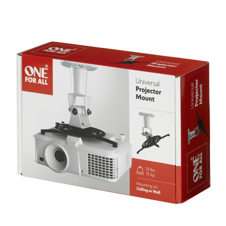 Uniwersalny uchwyt na projektor One For All WM5320, 360st i pochył do 90st, waga projektora do15kg