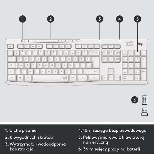 Logitech MK295 Biały