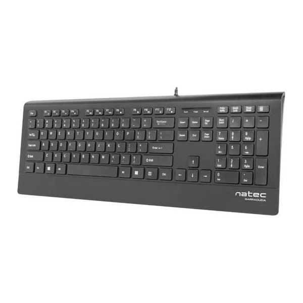 Klawiatura membranowa NATEC Barracuda NKL-0876 (USB 2.0; (US); kolor czarny)