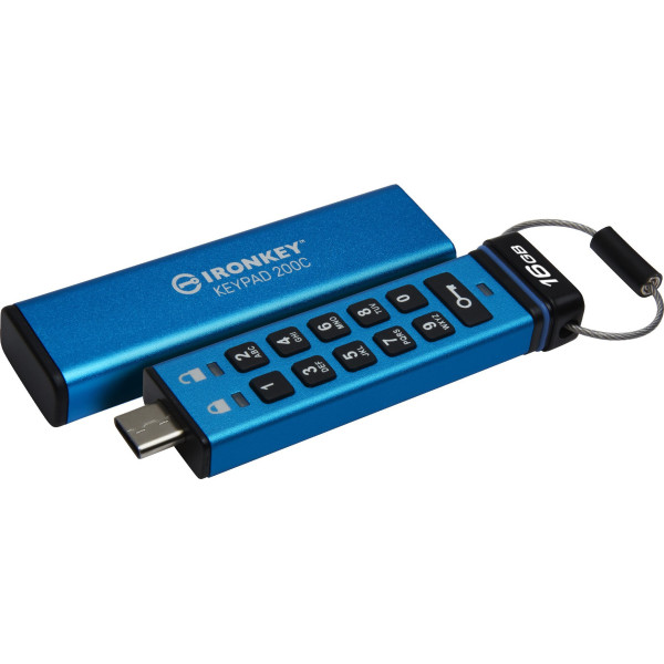 Kingston IronKey Keypad 200 16GB USB-C AES Encrypted