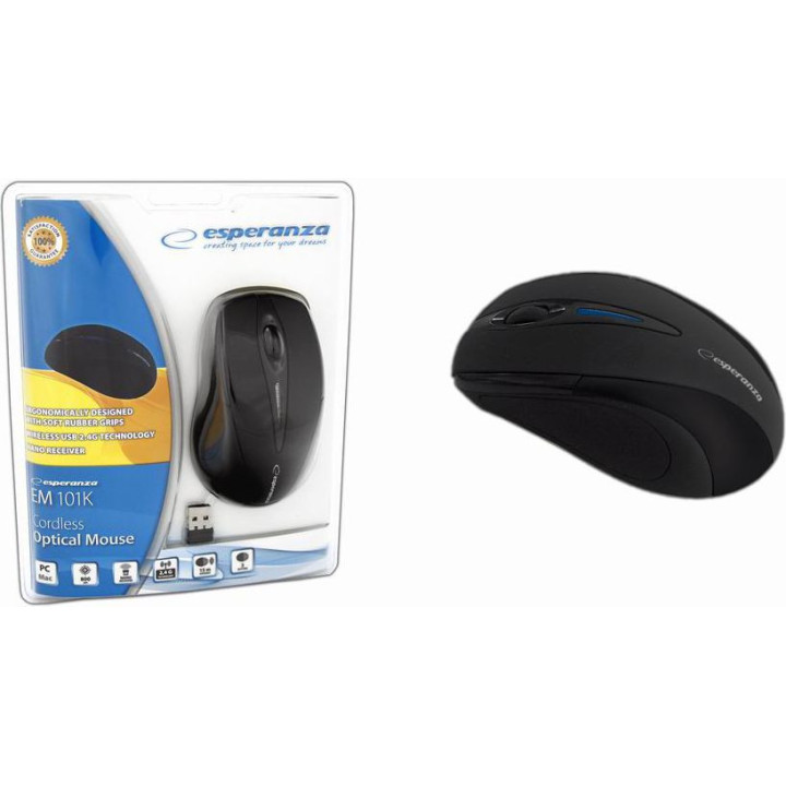 Mysz Esperanza Antares EM101K (optyczna; 800 DPI; kolor czarny)
