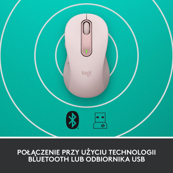 Mysz bezprzewodowa Logitech Signature M650 L różowa 910-006237