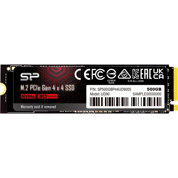 Dysk SSD Silicon Power UD90 500GB M.2 PCIe NVMe Gen4x4 NVMe 1.4 4800/3700 MB/s