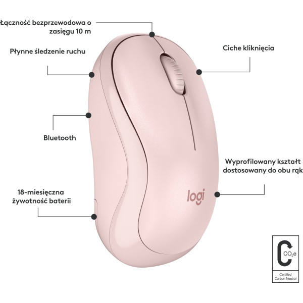 Logitech M240 Silent Różowa