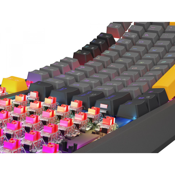 KLAWIATURA DLA GRACZY GENESIS THOR 230 TKL ANCHOR GRAY NEGATIVE US RGB MECHANICZNA OUTEMU RED