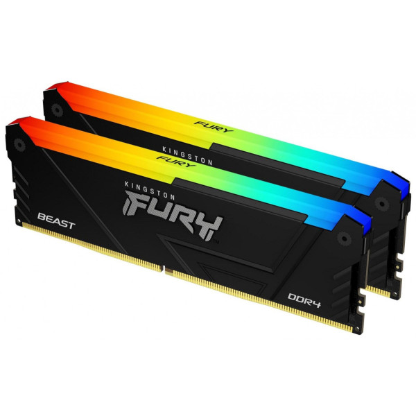 Pamięć - Kingston FURY Beast RGB 32GB [2x16GB 3200MHz DDR4 CL16 DIMM]