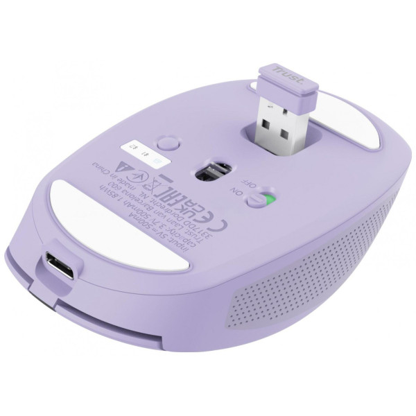 Trust Ozaa Compact Wireless Mouse Fioletowa