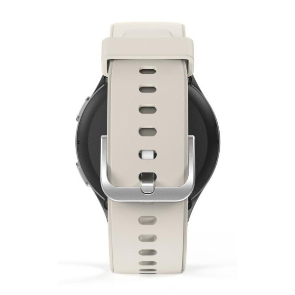 Hama Smartwatch 8900, GPS, AMOLED 1.3, srebrna koperta, beżowy pasek silikonowy