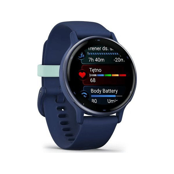 Garmin vivoactive 5 z czujnikiem tętna HRV Elevate Ox (granatowa ramka / granatowa koperta / granatowy pasek)