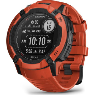 Garmin Instinct 2X Solar z czujnikiem tętna HRV Elevate (ognistoczerwony / ognistoczerwonyy pasek)