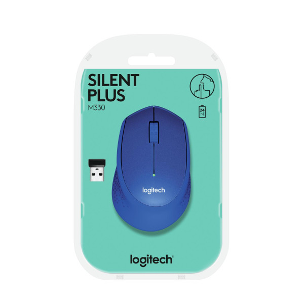 Mysz Logitech M330 910-004910 (optyczna; 1000 DPI; kolor niebieski)
