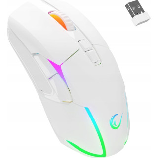 Rampage Mysz bezprzewodowa NOVA M4 gamingowa RGB USB Sensor optyczny biała