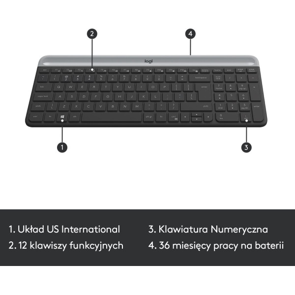 Logitech MK470 Grafitowa