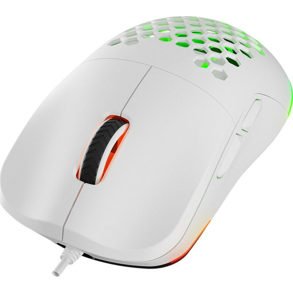 Rampage BLINK myszka gamingowa przewodowa USB, 12800 DPI, RGB, sensor optyczny, biała