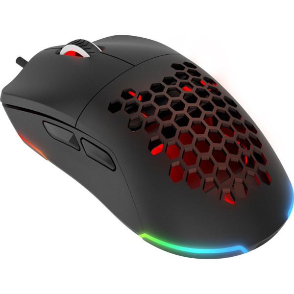 Rampage BLINK myszka gamingowa przewodowa USB, 12800 DPI, RGB, sensor optyczny, czarna