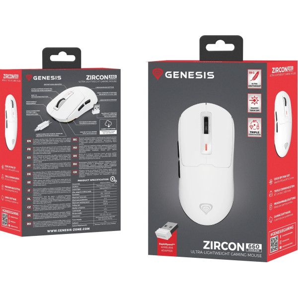 Genesis Zircon 660 Wireless biała