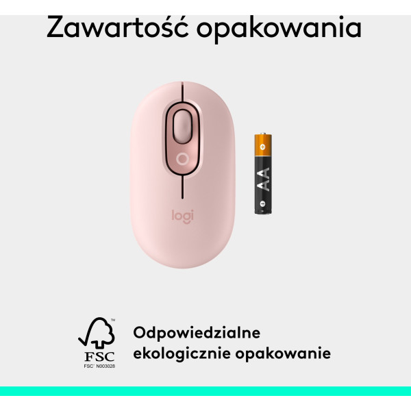 Logitech POP ICON Mouse Różowa