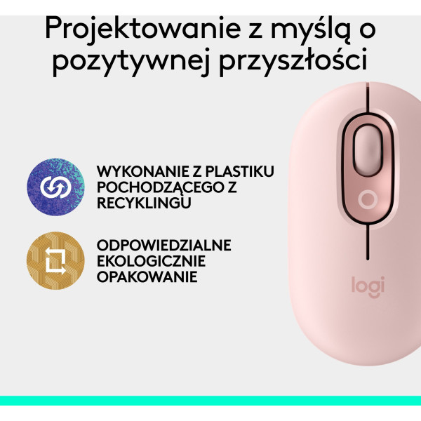 Logitech POP ICON Mouse Różowa