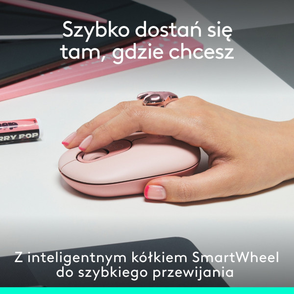 Logitech POP ICON Mouse Różowa
