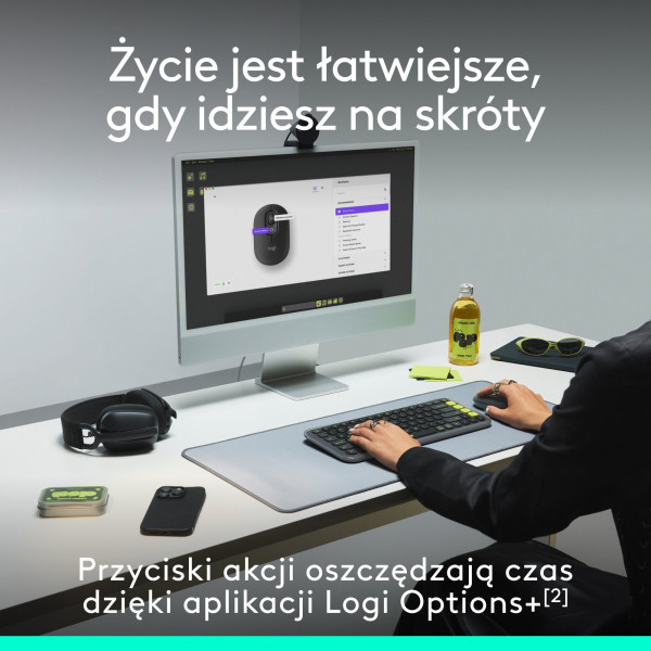Logitech POP ICON Mouse Różowa
