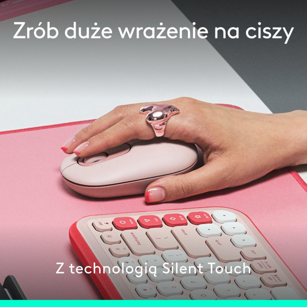 Logitech POP ICON Mouse Różowa