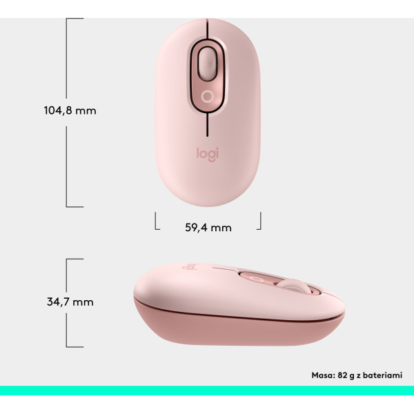 Logitech POP ICON Mouse Różowa