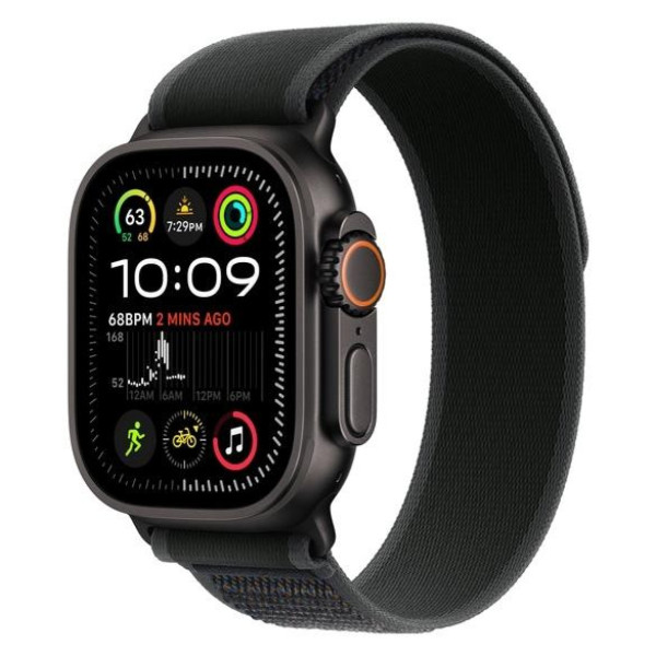 Apple Watch Ultra 2 GPS + Cellular 49mm Black Titanium Case | Black Trail Loop - S/M