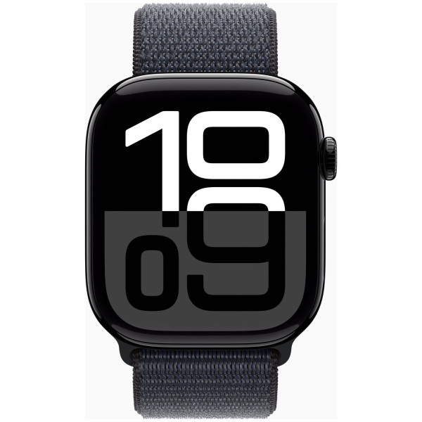 Apple Watch Series 10 GPS 46mm Jet Black Aluminium Case with Ink Sport Loop
