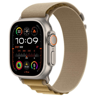Apple Watch Ultra 2 GPS + Cellular 49mm Natural Titanium Case with Tan Alpine Loop - Medium