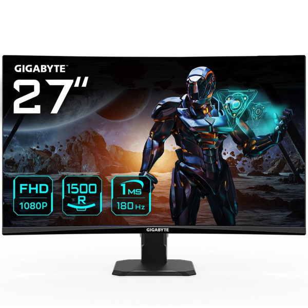 Monitor GIGABYTE GS27FC monitor komputerowy 68 6 cm (27 ) 1920 x 1080 px Full HD LCD Czarny